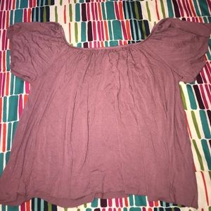 Off The Shoulder Purple Top